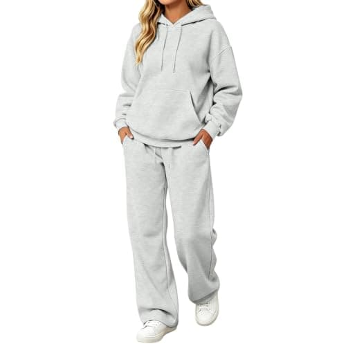 Tracksuit Womens Full Set Pullover Hoodie Wide Leg Trousers 2 Piece Outfits — view 2
