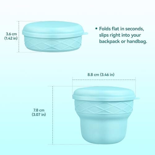 Bidponds 7oz/200ml Collapsible Silicone Cup with Lid,BPA-Free,Portable Reusable Drinking Water Cup for Travel,Camping, Hiking,Picnic,Outdoor Sports (Yellow) — view 3