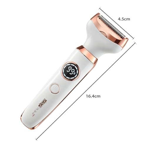 DSP 4 in 1 Electric Razor for Women, Rechargeable Ladies Shaver with LED Display & Fast Charging, Electric Trimmer for Face Body Legs Bikini, Portable Grooming Kit for Family — view 6