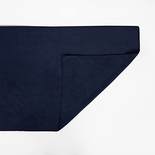 Brentfords Large Microfibre Beach Towel for Girls Quick Dry Bathroom Pool Holiday Men Women Absorbent, 71 x 152cm - Navy Blue — view 4