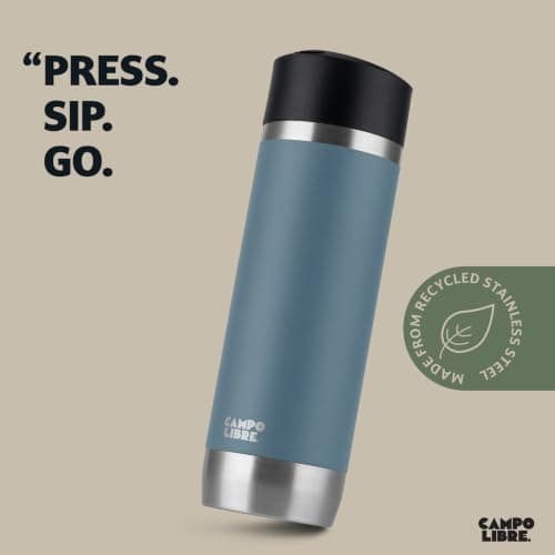 Campo Libre® Anto Travel Mug 450ml – Premium Insulated Coffee Cup to Go with One-Touch Leakproof Lid, Double-Wall Stainless Steel Coffee Mug, Keeps Drinks Hot for 6h — view 2