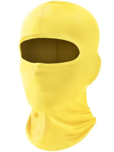 fuinloth Balaclava Ski Mask Motorcycle Cooling Summer UV Unisex Yellow