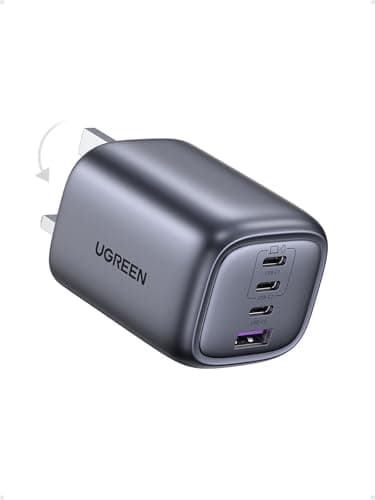 UGREEN USB C Plug 65W Nexode 3C1A Foldable Plug GaN Travel Charger