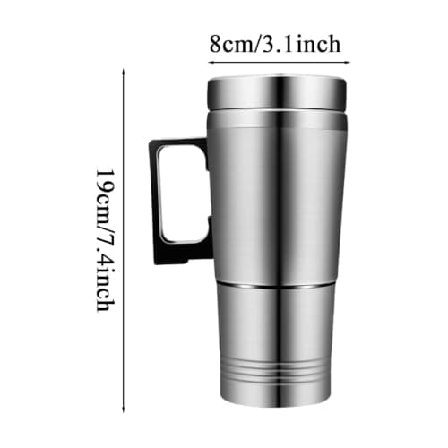 Car Electric Heated Travel Mug - 12V/24V Voltage Kettle | Stainless St — view 4