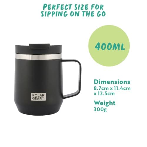 Polar Gear 400ml Desk Coffee Travel Mug with Handle Barista - Leakproof — view 4