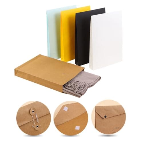 Alipis 6pcs Brown Paper File Bag with Large Capacity for Organizing Documents and Clothes Packing Bag Suitable for Office and Traveling Graduation Festival