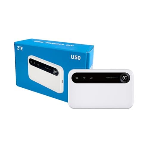 ZTE U50, 5G portable WiFi hotspot with SIM slot unlocked, lowcost 5G Modem Router for 32 Home/Business devices, 5G&4G+, AX1800 WiFi 6, up to 32 devices