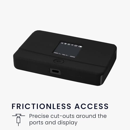 kwmobile WiFi Router Case Compatible with TP Link M7350 4G Cover - Silicone Portable Hotspot Case Black — view 3