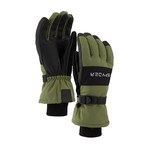 Spyder Mens Insulated Winter Ski Gloves Dust Green Medium