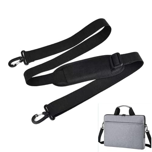JFGDVW Bag Straps, Adjustable Replacement Padded Shoulder Bag Strap, Universal Cross Body Bag Straps, For Luggage, Laptop Bags,Messenger Briefcases, Handbags, And Sports Gear (Black)