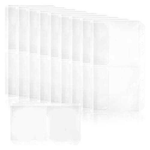 20 Count PVC a 6 Portfolios Sleeves Unique Simple Design Stationery Holder for Securing Important Notes and Receipts PVC Document Sleeve — view 5