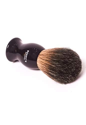 BENNY's Badger Shaving Brush with Travel Case | 100% Badger Hair | Hard Travel Case | Men's Gift Idea | Creates The Best Shaving Cream Lather | Luxury Shaving Experience | Made in The UK — view 5