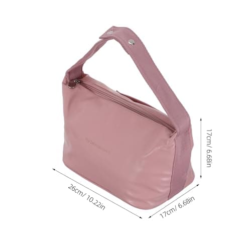 MAGICLULU Bento Bag Pu Leather Reusable Thermal Lunch Box Carrier Top Handle Insulated Cooler Tote for Travel Meal Prep Women Girls — view 2