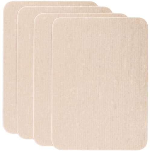 KufaerBeam 4 Pcs Beige Canvas Repair Patch 11 X 8inch Self-Adhesive Fabric Repair Patches Waterproof Repair Patches for Car Seats Sofas Curtain Tents Furniture Awnings (Cream-Colored)