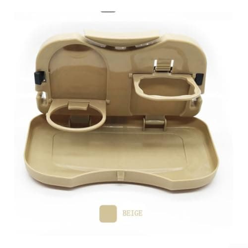 Plastic Car Rear Table Tray 25cm Foldable Design(Beige) — view 3