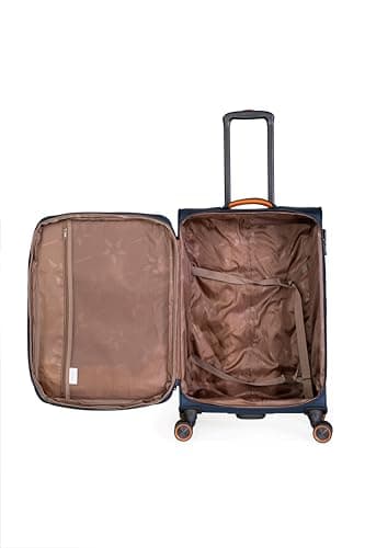 METZELDER Soft Retro Expandable Large Volume TSA Lock Suitcase, Blue (Navy), M - Medium - 79/93 L - 67x42x28 cm - 3,4 kg, Soft canvas cabin suitcase, large size, expandable, 360° multi-directional — view 4