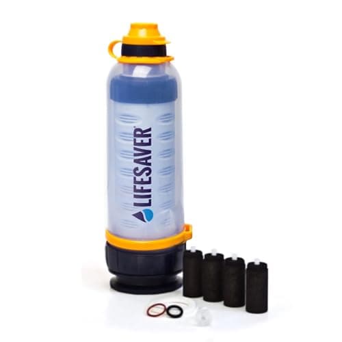 LifeSaver Bottle Solo Emergency Preparedness Pack | Water Purifier Bottle & Maintenance kit - up to 6,000 Litres | Foil sealed for long-lasting Emergency Preparedness, Go bags survival kit