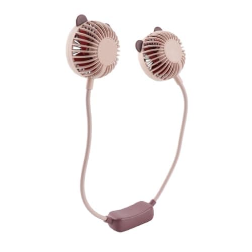 Yinhing Portable Neck Fan Bendable Wearable USB Rechargeable Hands Hanging Fan for Office Travel and Outdoor Activities Stylish Taro Design (Taro Purple) — view 4