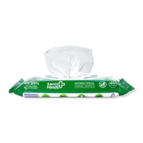 Sani Hands - Anti-bacterial Hand Wipes - Dermatologically Tested, Biodegradable Wet Wipes - 10x12 Wipes (120 Wipes) — view 5