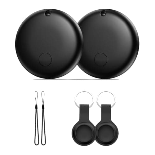 Smart Tracker Tags 2 Pack, Smart Wireless Tracker Compatible with Apple Find My (iOS Only), IP67 Waterproof Item Finder with Replaceable Battery for Keys, Luggage, Bags, Suitcases