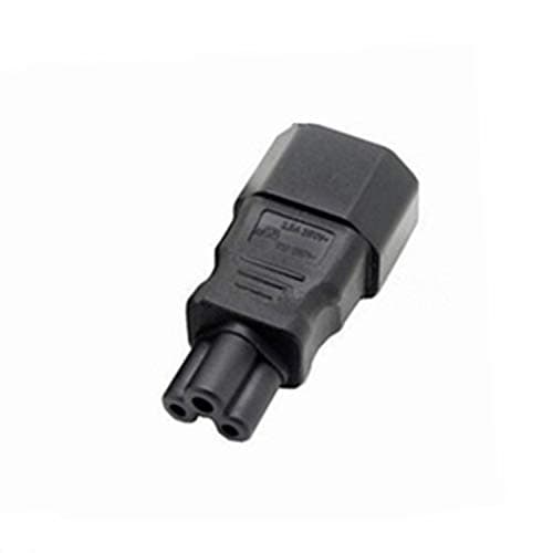 Aofan IEC 320 C14 to C5 Power Adapter Converter, 3-Pin 250V 2.5A AC for Laptop/Printer/Monitor (2-Pack, Black) — view 3