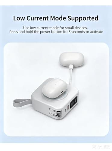 5-In-1 Travel Charger With Magsafe Power Bank Built-In Usb C Cables,Watch Charger for Apple Watch,10000mah &European Portable Charger,Compatible W/Iphone,Ipad,Samsung — view 2