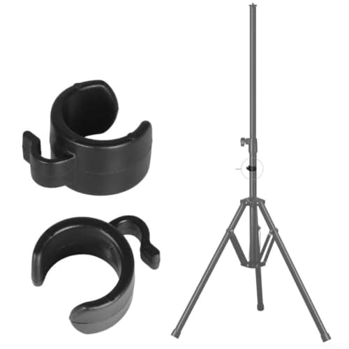 Black ABS Mic Cable Clips 3.3cm Tripod Mount Holder — view 4