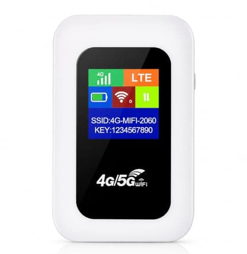 Portable 4G LTE Mobile WiFi Router with SIM Slot, Pocket WiFi Hotspot 150Mbps, Portable WiFi Router for Up to 10 Devices, Wireless Internet Router for Camping, Caravan, Holiday & Remote Work