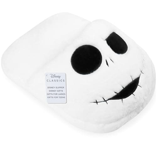 Disney The Nightmare Before Christmas Foot Warmer Women Teens UK 2-13.5, Non Electric Fleece Foot Muff Adults, Heated Slipper, Non Slip (White TNBC)