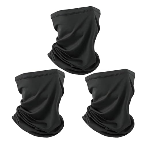 3 Pack Bandana Neck Warmer Ski Snood for Men & Women Winter Fleece Windproof Neck Gaiter Multifunctional Headwear Face Mask Elastic Gaiters Headband Snood Resistence for Outdoors Sports Cycling Hiking