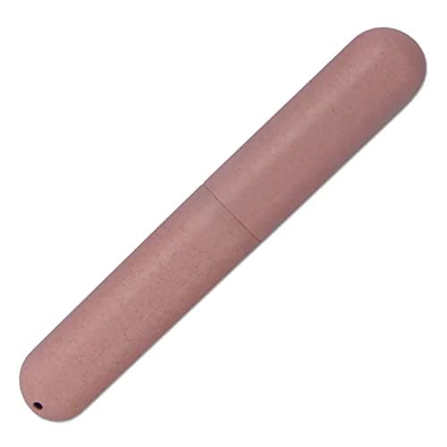 Dental Aesthetics Wheat Straw Toothbrush Travel Case x 1 (Pink)