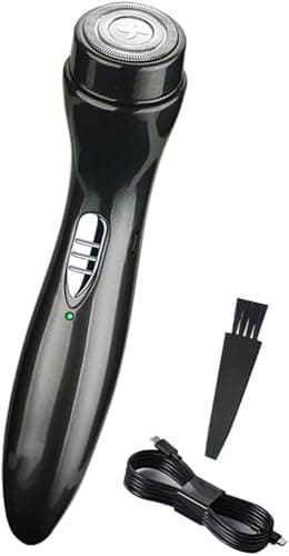 Mini Electric Shaver for Men - Pocket Size Cordless Beard Trimmer, USB Rechargeable Wet/Dry Portable Grooming Kit for Travel, Car & Camping (Black)