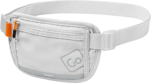 Go Travel RFID Money Belt - Hidden Under-Clothes Waist Wallet, Grey