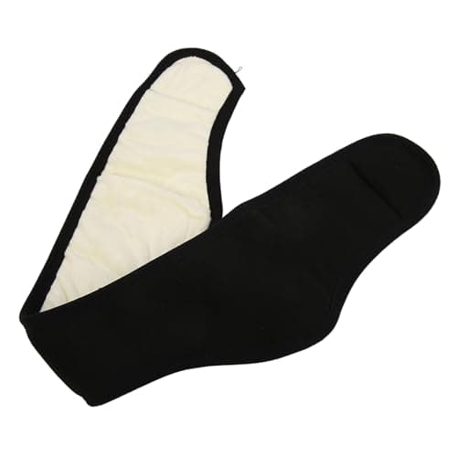 Blindfold Eye Mask Adjustable Protective Earphones with Noise Protection, Comfortable Breathable Cotton Cloth Winter Warm Protective Earphones for Men Women Adults (Black) — view 5