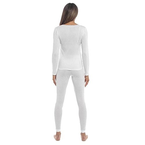 Undercover Lingerie 2 Pack Womens Thermal Long Sleeve Vest White Medium — view 4