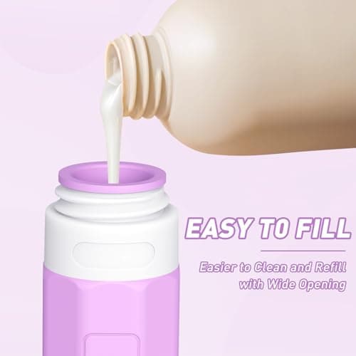 Redfly 4 Pack Silicone Travel Bottles for Toiletries, Purple, 100ml — view 2