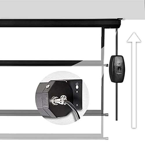 Duronic EPS80/43 HD Projector (Screen: 163cm(w) X 122cm(h)) - 4:3 Widescreen Matte White Screen - Electric Motorised switch control — view 4