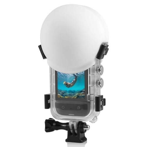 PULUZ Lens Cover for Insta360 X5 Invisible Dive Case, Insta 360 X5 Underwater Waterproof Diving Case Lens Cap Guard, Action Camera Accessories (White) — view 6