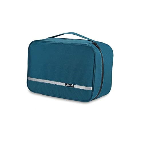 jiemei Hanging Toiletry Bag Waterproof, Travel Wash Bag for Men & Women with 4 Compartments, Foldable Compact Size, Super Durable Fabric