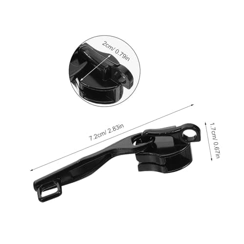 SOESFOUFU 8pcs Zipper Pull Replacement Zipper Head Replacement Double-Layer Nylon Explosion Proof Lockable Slider Black for Suitcases and Luggage DIY Repair Travel — view 2