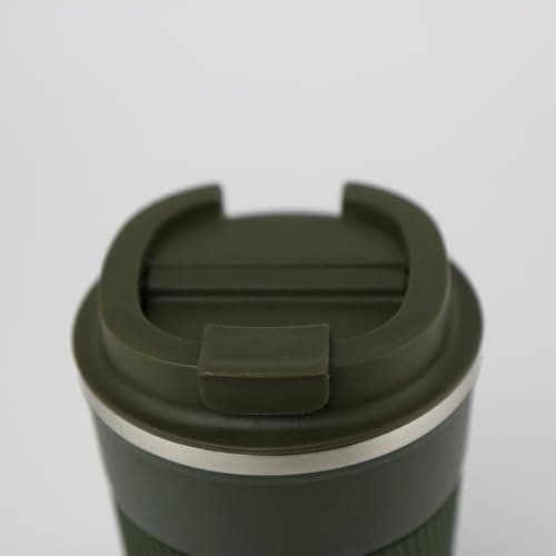 cribstar Personalised Engraved Insulated Travel Mug | Stainless Steel Tumbler | Double-Walled Tea/Coffee Cup | Leak-Proof & Reusable | Keeps Hot 12h / Cold 24h | Thermal Mug (Khaki, 510ml) — view 3