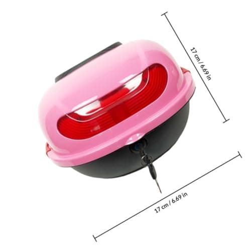 CLISPEED Motorcycle Tail Box with Backrest for Women with Secure Storage and Reinforced Pp Material, Pink Travel Top Case Rear Trunk Luggage Carrier for Motorbike — view 2