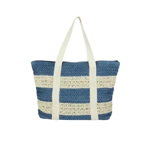 HZHYMBD Straw Bag Women's Neutral Straw And Case Bag,straw Beach Bag-grey-39cm*32cm*15cm — view 4