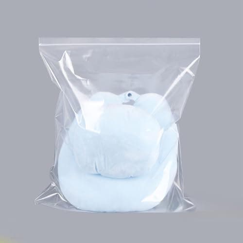 30 Pcs Clear Zip Lock Clothes Bags Large Travel Clothes Storage Bags, Large Travel Zip Lock Seal Storage Bags, Reusable Clear Plastic Bags for Organising, Shoes and Cosmetics, Size 40x60cm — view 4