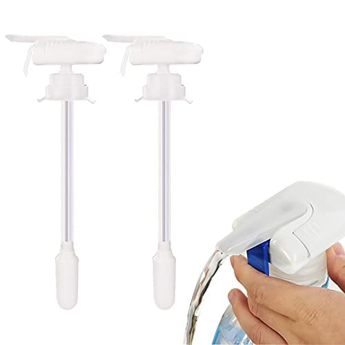 Angzhili 2Pcs Automatic Drink Dispenser for Tap Milk Dispenser Water Beer, Electric Drink Tap Spill Proof Portable Electric for Outdoor Home Kitchen Party (White)