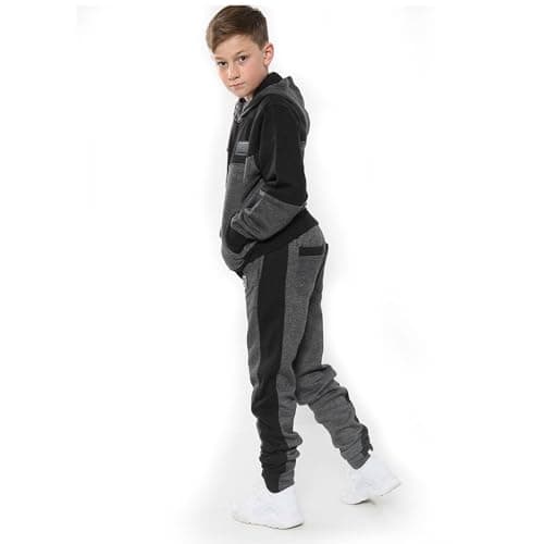 A2Z 4 Kids Cotton Tracksuit - T.S 602 Charcoal 7-8 — view 2