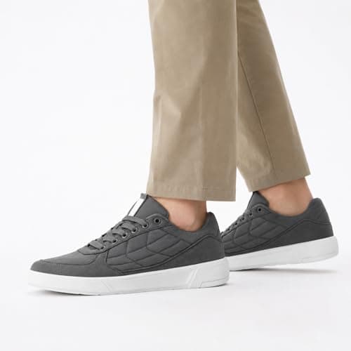 Set & Done Men's Casual Dress Sneakers | Ultralight and Flexible Men's Walking Shoes for Work, Travel & Everyday Style Grey — view 3
