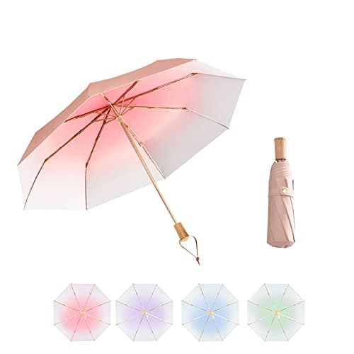 Dlin Travel Sun Umbrella for Purse with Case,Compact UV Umbrella Protection,Folding Lightweight Portable Parasol Umbrella for Men and Women