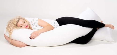 CHILIMILII 9 Ft Long U-pillow Full Body Support Maternity/Pregnancy-Cuddle Cushion for Sleeping-Back, Leg, Hip Arthritis Support with Free Poly Cotton Case (Silver) — view 3