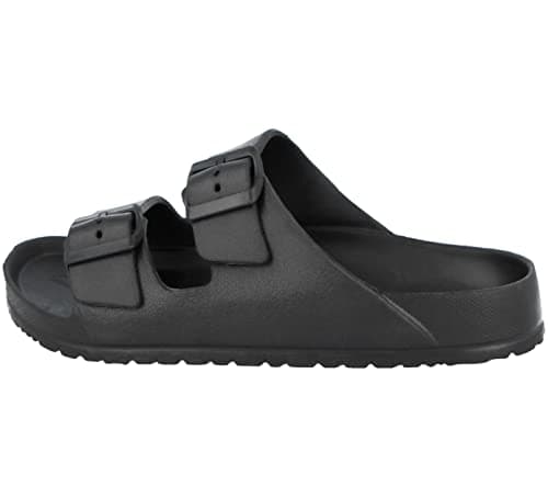 Yinka Shoes Ladies Double Buckle EVA Sandals (Black, uk_footwear_size_system, adult, women, numeric, medium, numeric_5) — view 4